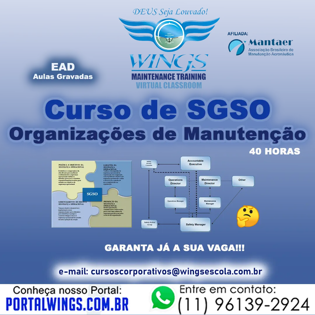 Curso de Sistema de Gerenciamento de Segurança Operacional - SGSO | maintenance training